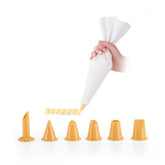 Tescoma Deco Bag 35cm Linen 6 Nozzles,,